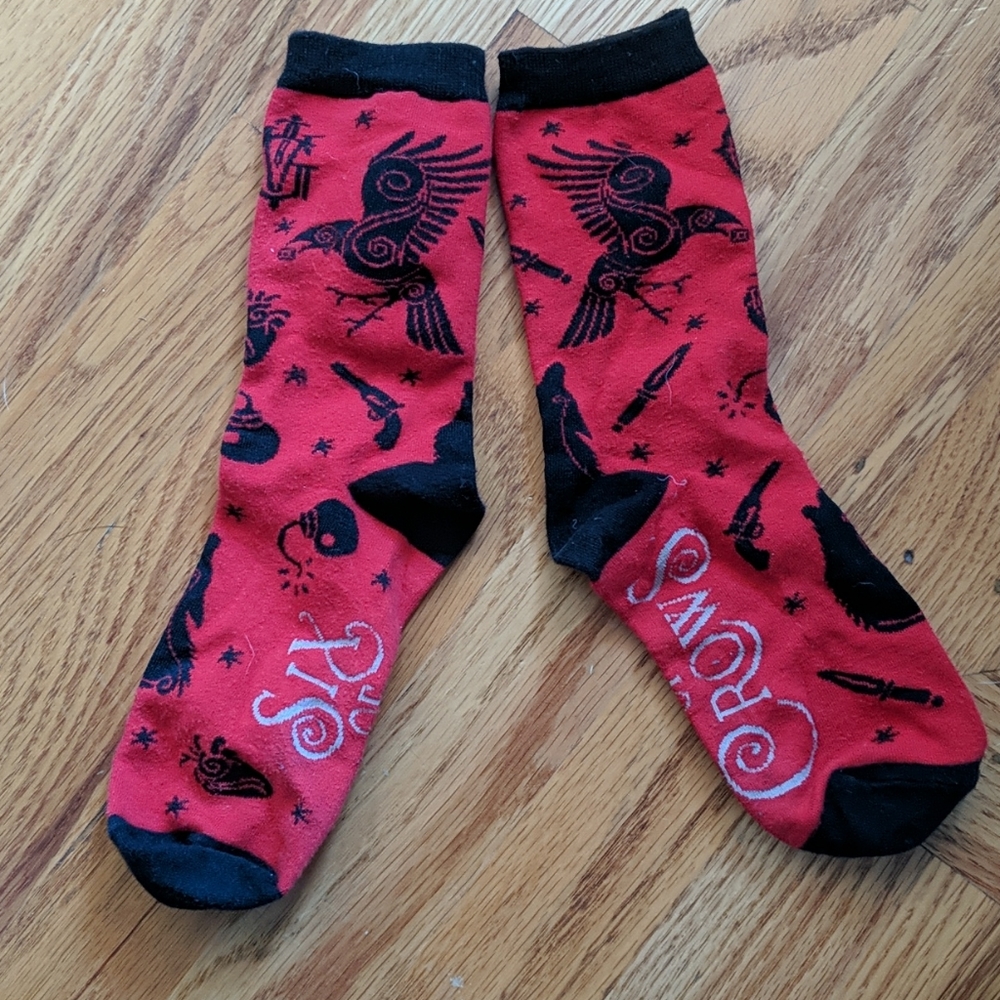 Owlcrate x out of print six of Crows socks
